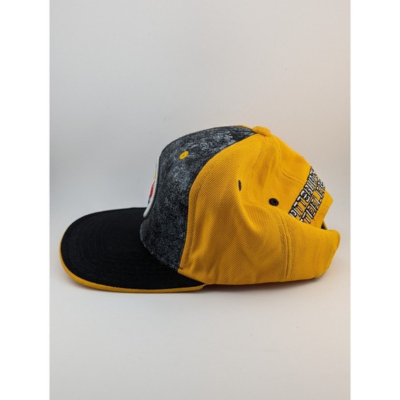 Youth Pittsburgh Steelers NFL Team Apparel Snapback Hat Football Black Yellow - Picture 2 of 6
